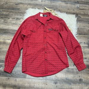 Vintage Rocky Mountain Red Patterned Shirt Button Down
